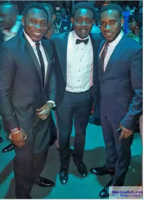 Comedian AY Pictured With Jay Jay Okocha &Daniel Amokachi At The Glo Caf Awards